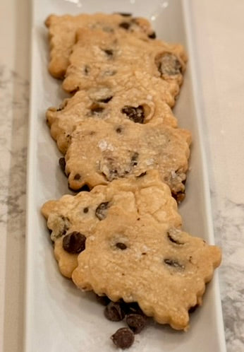 Salted Chocolate Chip Shortbread Cookies, 4-pack