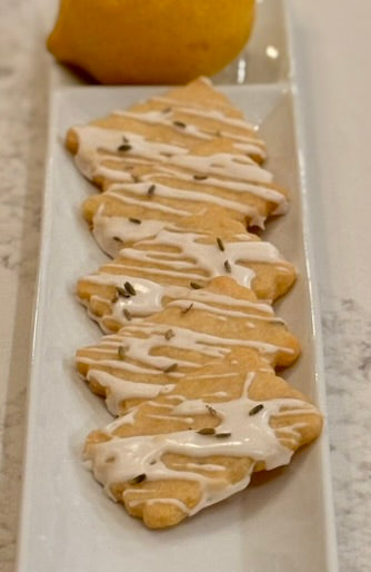 Lemon Lavender Shortbread Cookies, 4-pack