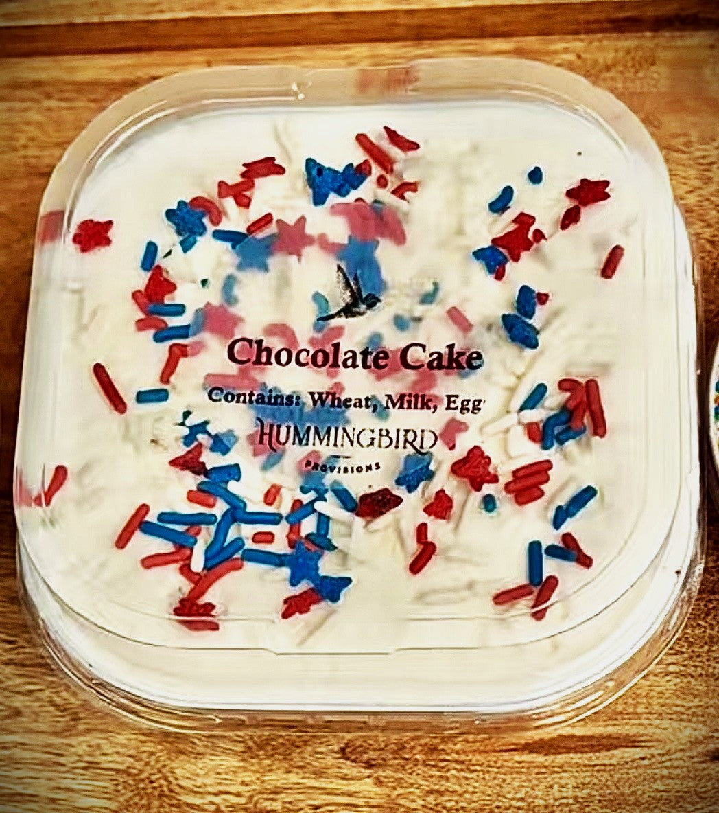 4th of July Individual Chocolate "Dot" Cake